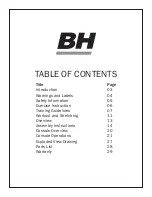 Preview for 2 page of BH FITNESS LK 580 Owner'S Manual