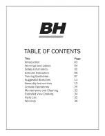 Preview for 2 page of BH FITNESS LK500E Owner'S Manual