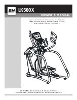 BH FITNESS LK500X Owner'S Manual preview