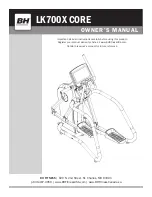 BH FITNESS LK700X CORE Owner'S Manual preview