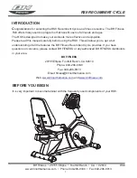 Preview for 2 page of BH FITNESS RS8 - Owner'S Manual