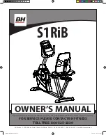 Preview for 1 page of BH FITNESS S1RiB Owner'S Manual