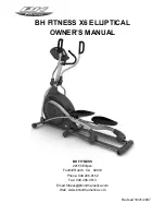 BH FITNESS X6 ELLIPTICAL Owner'S Manual preview
