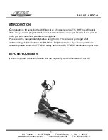 Preview for 2 page of BH FITNESS X8 ELLIPTICAL Owner'S Manual