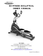 BH FITNESS X9 - V1 Owner'S Manual preview