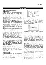 Preview for 8 page of BH Hipower H785 Instructions For Assembly And Use