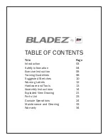 Preview for 2 page of BH BLADEZ 200U Owner'S Manual