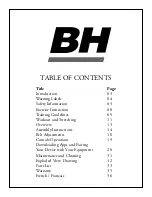 Preview for 2 page of BH S3TiB Owner'S Manual