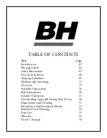 Preview for 2 page of BH S5TiB Owner'S Manual