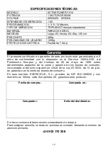 Preview for 10 page of BH Tecnovita ACTIVEPOWER YV16 Instructions For Assembly And Use