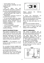 Preview for 12 page of BH Tecnovita ACTIVEPOWER YV16 Instructions For Assembly And Use