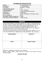 Preview for 43 page of BH Tecnovita ACTIVEPOWER YV16 Instructions For Assembly And Use