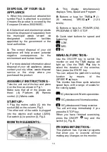 Preview for 13 page of BH Tecnovita Vibro Balance YV12 Instructions For Assembly And Use