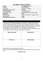 Preview for 18 page of BH Tecnovita Vibro Balance YV12 Instructions For Assembly And Use