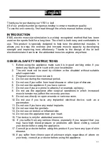 Preview for 11 page of BH Tecnovita YR31 Operating Instructions And Guarantee