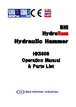 Предварительный просмотр 1 страницы BHI HydroRam HK580S Operations Manual & Parts List