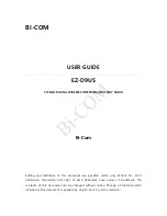 Bi-Com EZ-D9US User Manual предпросмотр