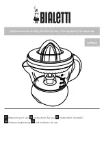 Preview for 1 page of Bialetti SPRR04 Instructions For Use Manual