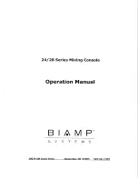 Preview for 1 page of Biamp 24 series Operation Manual