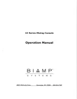 Предварительный просмотр 1 страницы Biamp 42 series Operation Manual