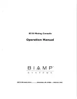 Предварительный просмотр 1 страницы Biamp 83 B Series Operation Manual