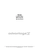 Предварительный просмотр 1 страницы Biamp ADVANTAGE PMX84 Operation Manual