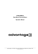 Предварительный просмотр 1 страницы Biamp ADVANTAGE RPM Series Operation Manual