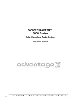 Предварительный просмотр 1 страницы Biamp ADVANTAGE VOICECRAFTER 3000 Series Operation Manual