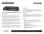 Biamp AMP-450BP Installation & Operation Manual предпросмотр