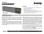 Предварительный просмотр 1 страницы Biamp Cambridge Qt X Installation & Operation Manual