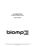 Предварительный просмотр 1 страницы Biamp COLUMBIA SERIES Owner'S Manual