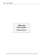 Biamp CPA 130 Operation Manual preview