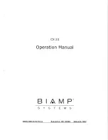 Biamp CX 23 Operation Manual preview