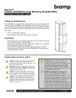 Предварительный просмотр 1 страницы Biamp Desono E200-UMK Installation & Operation Manual