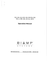 Предварительный просмотр 1 страницы Biamp EQ-140 Operation Manual