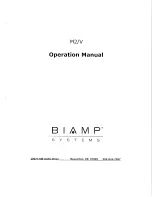 Biamp M2/V Operation Manual preview