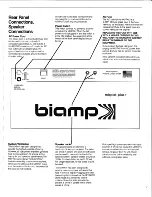 Предварительный просмотр 7 страницы Biamp MIXPAK PLUS Operator'S Manual