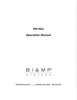 Biamp PM 602 Operation Manual preview