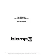 Предварительный просмотр 1 страницы Biamp RACKMAX II Operation Manual