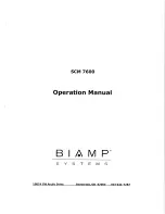 Preview for 1 page of Biamp SCM 7600 Operation Manual