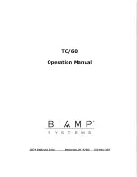 Biamp TC60 Operating Instructions Manual предпросмотр