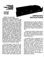 Предварительный просмотр 2 страницы Biamp TC60 Operating Instructions Manual