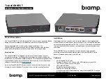 Biamp TesiraCONNECT Installation & Operation Manual предпросмотр