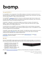 Biamp TesiraFORTE X Manual предпросмотр