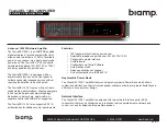 Biamp TesiraXEL 1200.1 Installation & Operation Manual preview