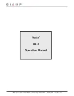 Biamp Vocia DS-4 Operation Manual preview