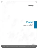 Preview for 1 page of Biamp Vocia MS-1E Operation Manual