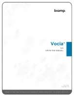 Biamp Vocia VI-8 Operation Manual предпросмотр