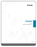 Предварительный просмотр 1 страницы Biamp Vocia VO-4 Operation Manual