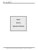 Preview for 1 page of Biamp Vocia WS-10 Operation Manual